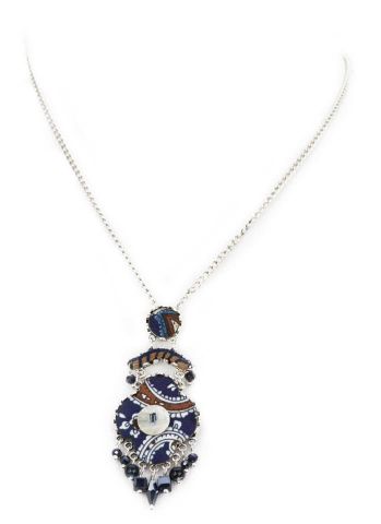 COLLAR TELA NACAR ESTAMBUL AZUL