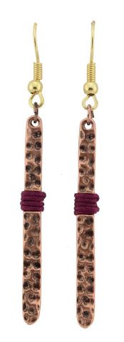 PENDIENTES ESPADA GRANATE