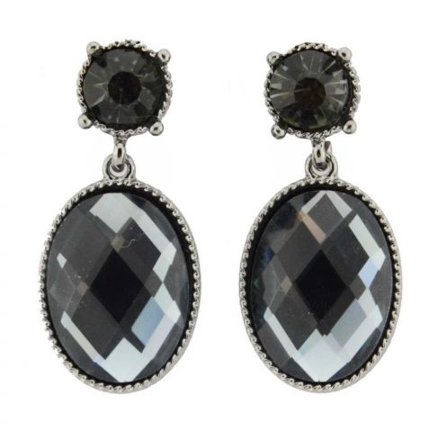 PENDIENTES OVAL CRISTALED