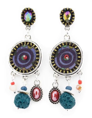 PENDIENTES PSICODELIC BLUE