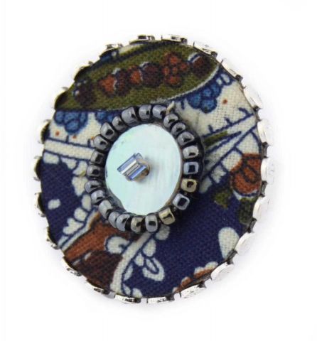 ANILLO TELA NACAR RDO AZUL