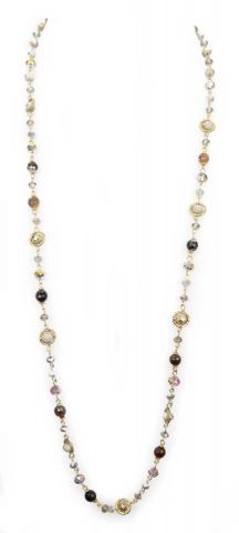 COLLAR LARGO FINO EN ARANDE CRUDO
