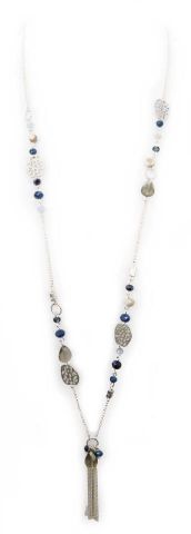COLLAR LARGO FINO GRUYER AZUL