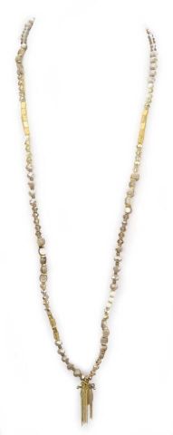 COLLAR LARGO PIEZAS MET. RE CRUDO