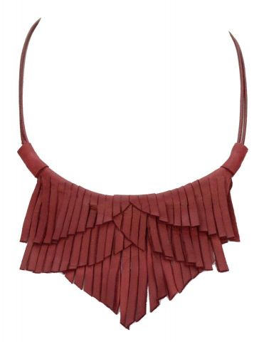 COLLAR BAB FLECOS GRANATE