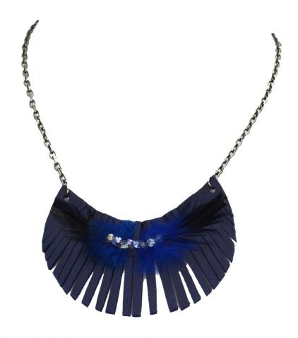 COLLAR BAB HORIZONTAL HOJAD AZUL