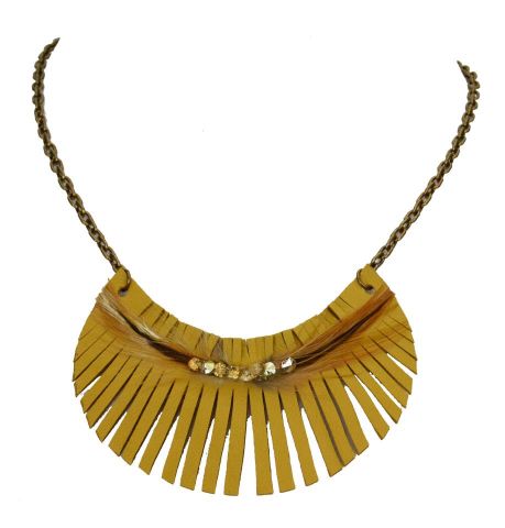 COLLAR BAB HORIZONTAL HOJAD MOSTAZA