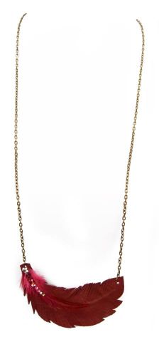 COLLAR BAB MINI HOJA HORIZ. GRANATE