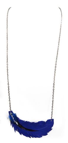 COLLAR BAB MINI HOJA HORIZ. AZUL