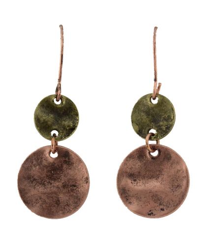 PENDIENTES 2 MONEDAS COBRE