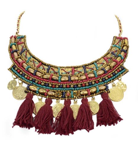 COLLAR BAB. BORLONES GRANAT