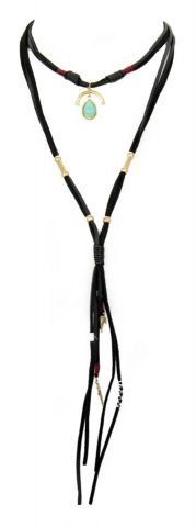 COLLAR LARGO CUERO MINI ARC