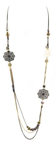 COLLAR LARGO CADENAS 2 ROSE