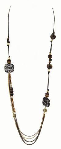 COLLAR LARGO CADENAS ROSETO