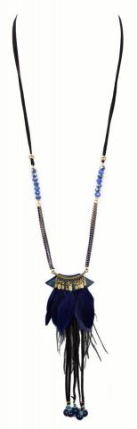 COLLAR LARGO CADENAS NEGRAS