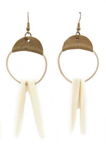 PENDIENTES ARO HUESO