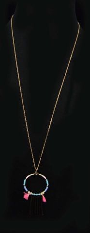 COLLAR ARO BEADS + 2 POMP