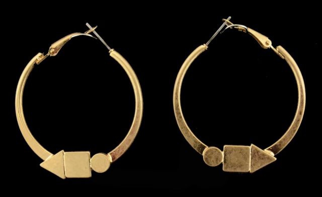 PENDIENTES ARO PLANO FORMAS GEO