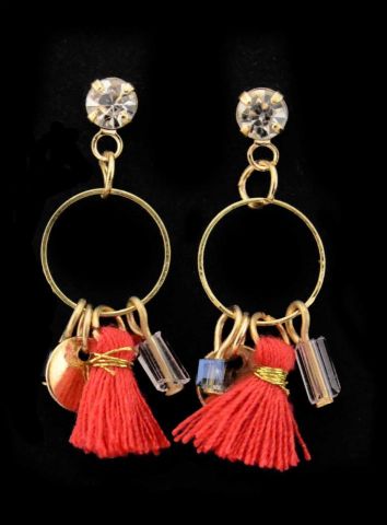 PENDIENTES MINI PLUMERO  CORAL