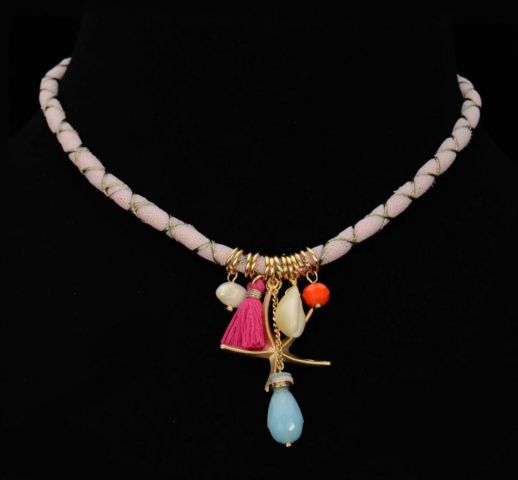 COLLAR CORDON ROSA MINI GOL