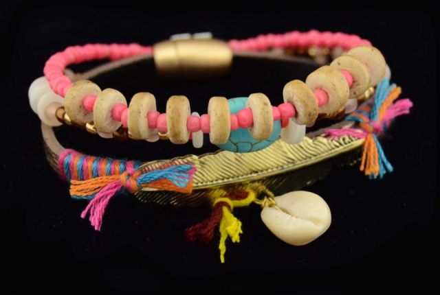 PULSERA HOJA ALARGADA VUELTA