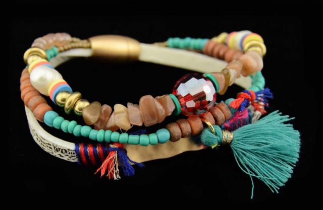 PULSERA VUELTAS PLACA ALARG