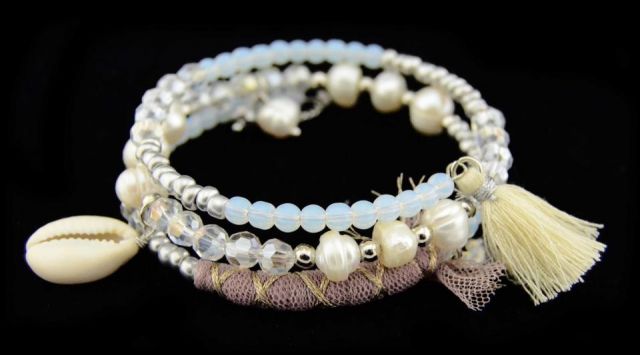 PULSERA 1 SHELY POM BLANCO