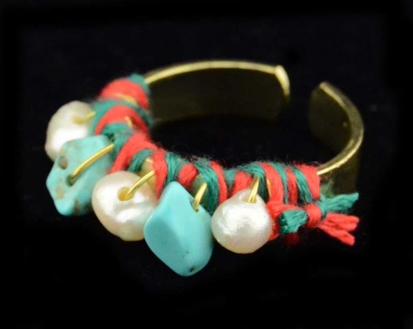 ANILLO MINI 2 PEARL 2 TURQ