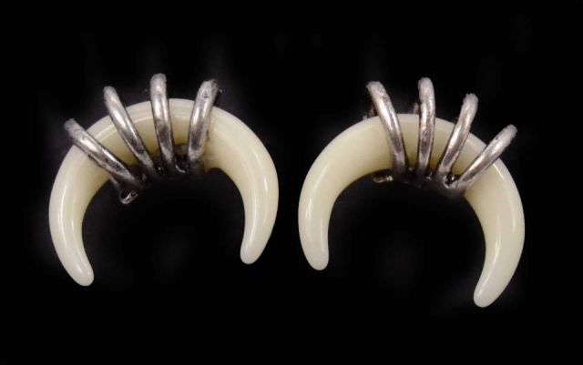 PENDIENTES CUERVO CUATRO AROS PLATA