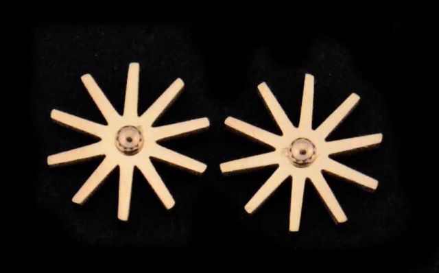 PENDIENTES  ACERO ESTRELLA POLAR ROSA