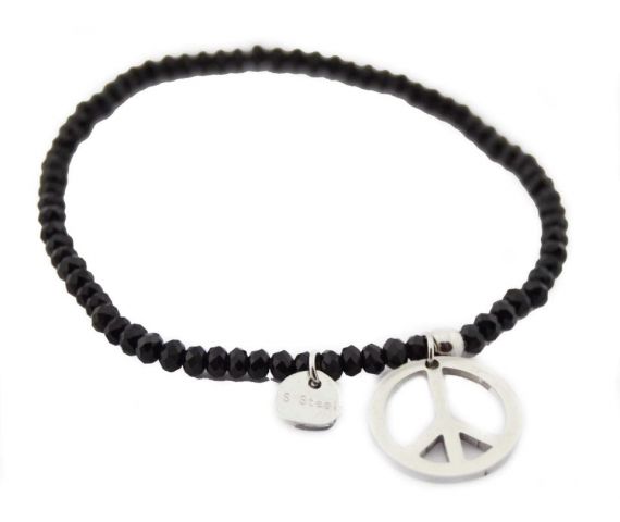 PULSERA CRISTAL BEADS COLG P