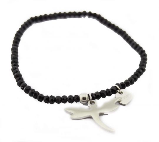 PULSERA CRISTAL BEADS COLG L