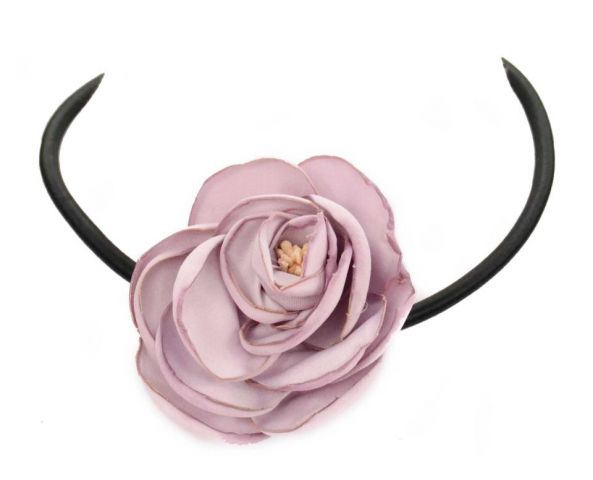 COLLAR FLOR BROCHE  ROSA