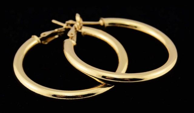 PENDIENTES AROS GRUESO 4 CM. DORADO
