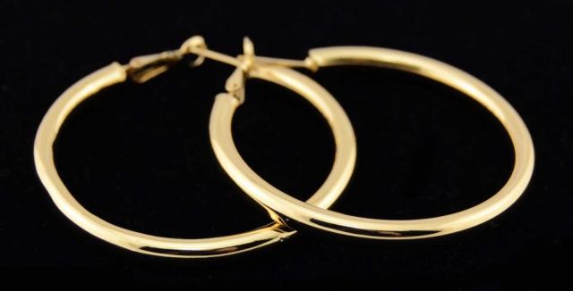 PENDIENTES AROS GRUESO 5 CM. DORADO