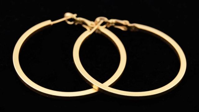 PENDIENTES AROS MAITE 4 CM MAT DORADO