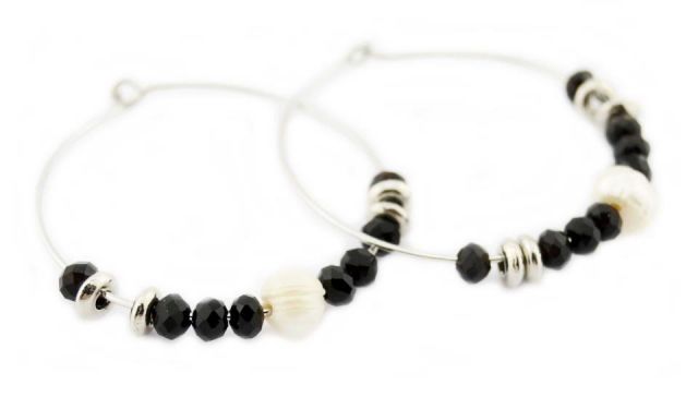 PENDIENTES ARO PERLAS HEMA