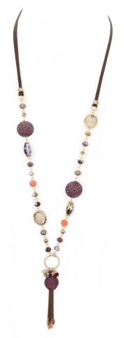 COLLAR Y PIEZAS METAL GRANATE