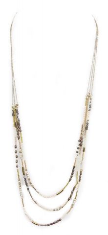 COLLAR LARGO FINO 3 VUELT CRUDO