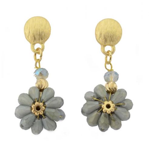 PENDIENTES FLOR PETAL VERDE