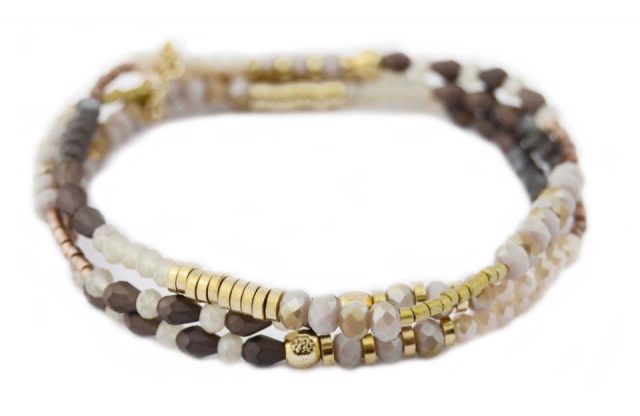 PULSERA 3 VUELTAS FINAS MORADO