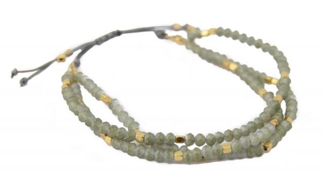 PULSERA CORDON 3 VUELTAS MIN VERDE