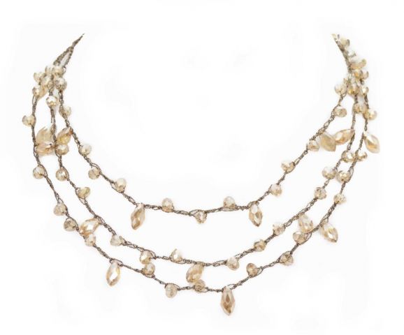 COLLAR LAGRIMAS 2 VUELTAS DORADO