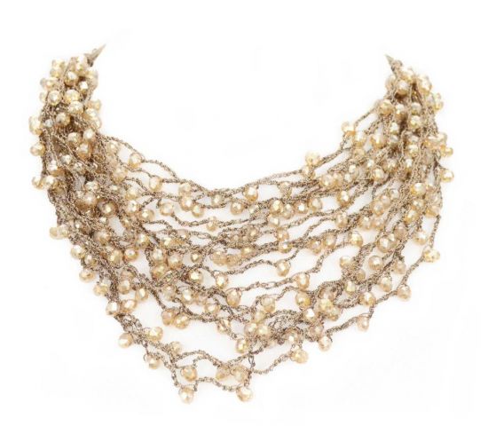 COLLAR LAGRIMAS MULTIVUELTA DORADO