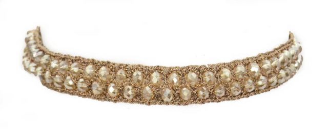 COLLAR CHOKER CINTA DORADO