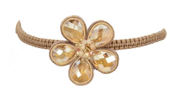 COLLAR CHOKER FLOR DORADO
