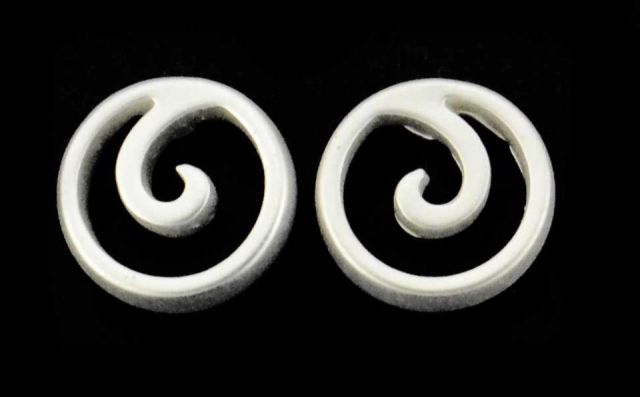 PENDIENTES ESPIRAL POST PLATA