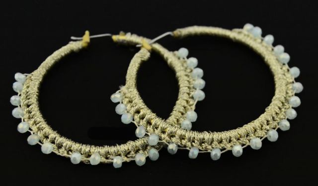PENDIENTES ARO GANCH VERDE