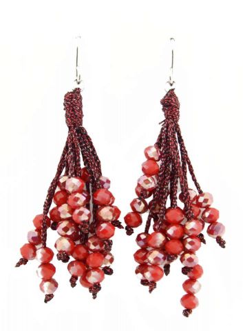 PENDIENTES RACIMO ROJO
