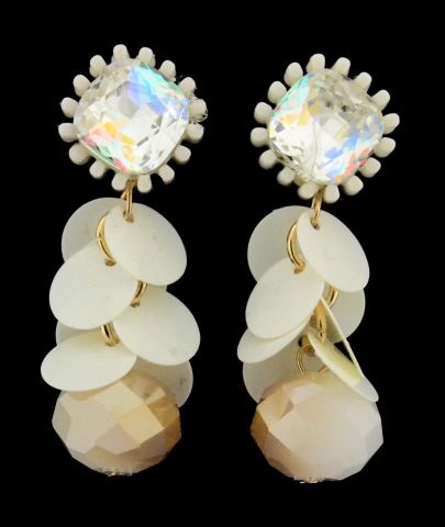 PENDIENTES CONFETTI BLANCO